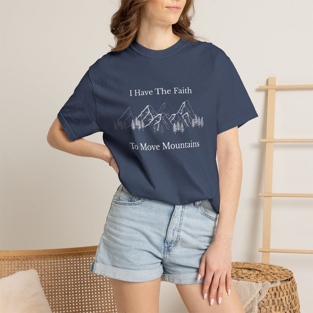 Faith To Move Mountains T-Shirt — Inspirational Christian Tee