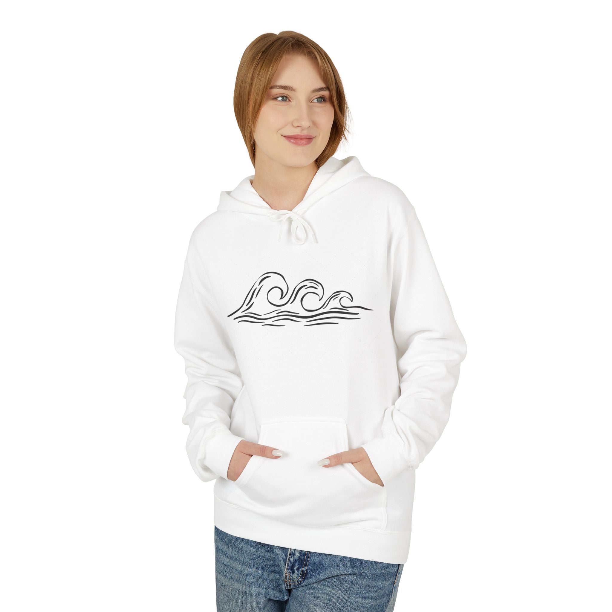 Lighthouse in the Storm Hoodie | Christian Faith Ocean Waves